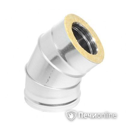 Колено 135° (45°) Теплов и Сухов Отвод Термо 45* ОТ-Р 430-0.5/оцинковка D120/180 в Бердске