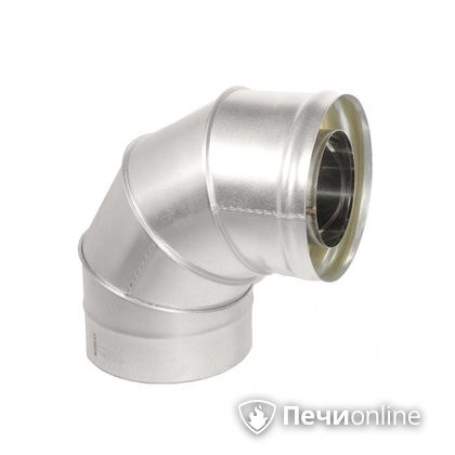 Колено 90° сэндвич Теплов и Сухов Отвод Термо 87* ОТ-Р 430-0.5/оцинковка D120/180 в Бердске