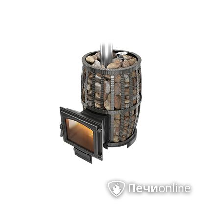Дровяная печь-каменка Везувий Легенда Русский пар Ковка 24 (240) в Бердске