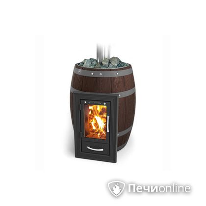 Дровяная печь-каменка TMF Вариата Inox Люмина КТК Баррель палисандр в Бердске