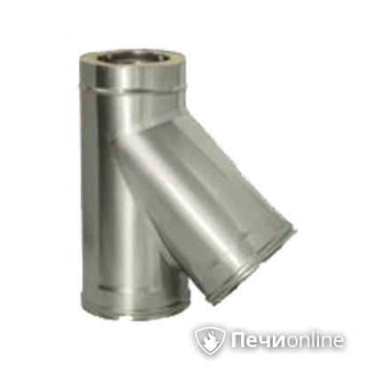 Дымоход Дымок Тройник 45° с изоляцией 0.5 мм. ТRFR45 120/200 в Бердске