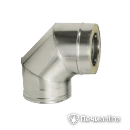 Дымоход Дымок Колено 90° с изоляцией 0,8 мм. OТFR90  120/200 в Бердске