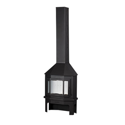 Печь-камин Бавария (Экокамин) Угловой Мюнхен, черный в Бердске