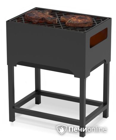 Мангал Везувий Турист №1 с чугунной решеткой "СТЕЙК" на подставке в Бердске