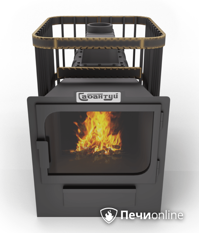 Дровяные печи-каменки Сабантуй Квадро Чугун 24 панорама в Бердске