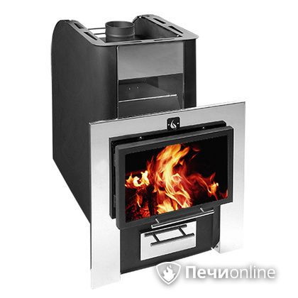 Дровяная банная печь Конвектика Ниагара Сетка 16 Плазма антрацит в Бердске