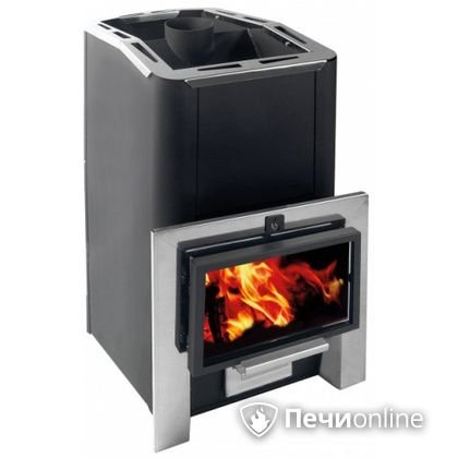Дровяная банная печь Конвектика Ниагара 18 Плазма антрацит в Бердске