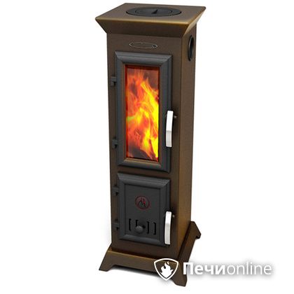 Печь-камин TMF Статика Тетра Мини чугунная дверца черная бронза в Бердске