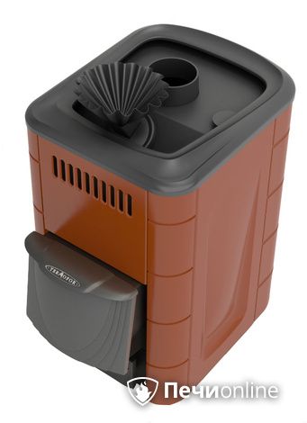 Дровяная печь-каменка TMF Гейзер Мини 2016 Carbon ДА КТК ЗК терракота в Бердске