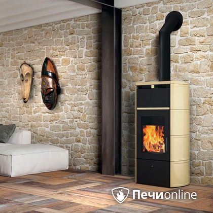 Печь-камин Edilkamin Flamma 24 kw V.C. Pergamena с Т/О в Бердске