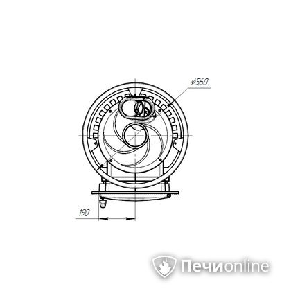Дровяная печь-каменка Прометалл Атмосфера М короткий топливный канал сетка в Бердске