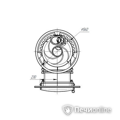 Дровяная печь-каменка Прометалл Атмосфера L сетка нержавейка в Бердске