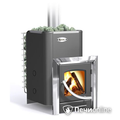 Дровяная банная печь Ермак 12ПС с панорамным стеклом в Бердске