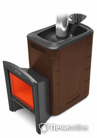 Дровяная банная печь TMF Гейзер 2014 Inox Витра ЗК шоколад в Бердске