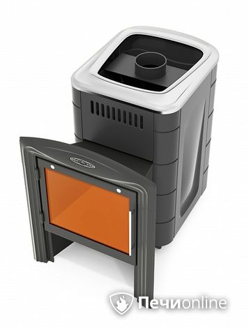 Дровяная банная печь TMF Компакт 2017 Inox Витра антрацит в Бердске