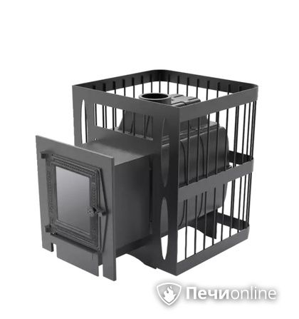 Дровяная банная печь Протопи Чугунка 16 Сетка С в Бердске