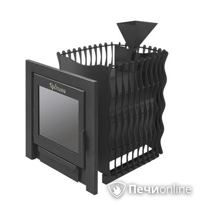 Дровяная банная печь Протопи Вулкан 18 Подкова Панорама в Бердске