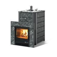 Дровяная печь-каменка ИзиСтим Ялта 25К (Пироксенит), AISI430