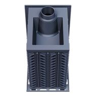 Дровяная банная печь Гефест ЗК-40 (М) чугунная дверца со стеклом закрытая каменка