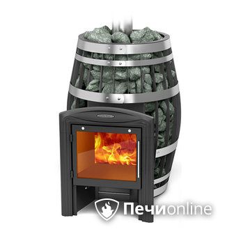 Дровяная банная печь TMF Саяны XXL 2015 Inox Витра с закрытой каменкой в Бердске