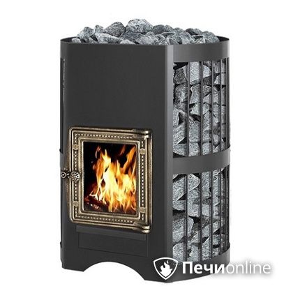 Дровяная банная печь Везувий Скиф Стандарт 22 ДТ-4С без выносного тоннеля в Бердске