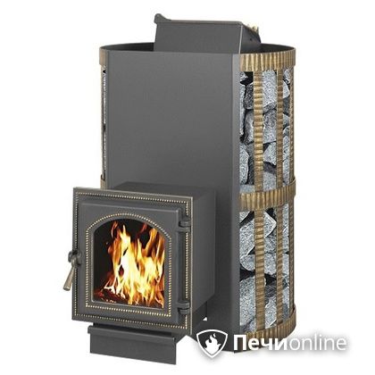 Дровяная банная печь Везувий Скиф с закрытой каменкой (270) в Бердске
