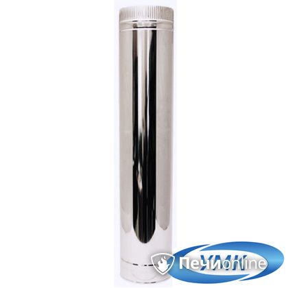 Дымоход УМК Труба D120 L=1.0 м 1.0мм. нержавейка  УМК в Бердске