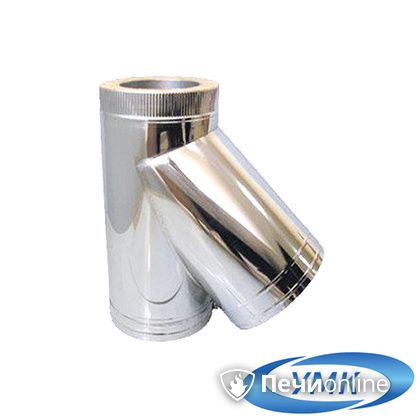 Дымоход УМК Сэндвич-тройник 135° D115х200 Н+Оц 10 мм 05 мм. по воде в Бердске