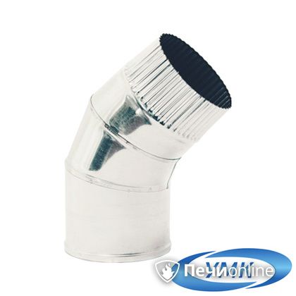 Дымоход УМК Отвод 135° D80 0.5мм нержавейка в Бердске