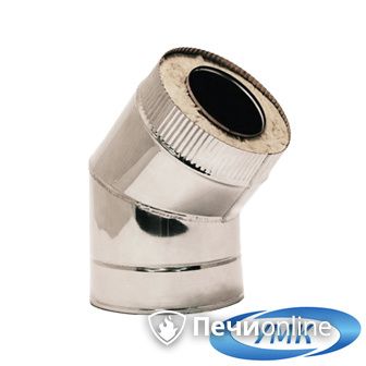 Дымоход УМК Сэндвич-отвод 135°  D160х220 Н+Н 1.0мм 0.5мм по воде в Бердске