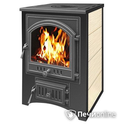 Печь-камин Везувий ПК-01(205) с варочной плитой бежевый в Бердске