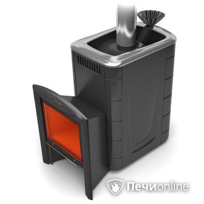 Дровяная банная печь TMF Гейзер 2014 Carbon Витра антрацит в Бердске