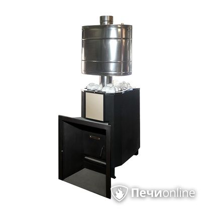 Газовая печь для бани УЗПО Синара Метеорит газо-дровяная антрацит без ГГУ в Бердске