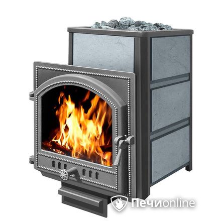 Дровяная банная печь Везувий Легенда 22 (205) в талькохлорите чугун в Бердске
