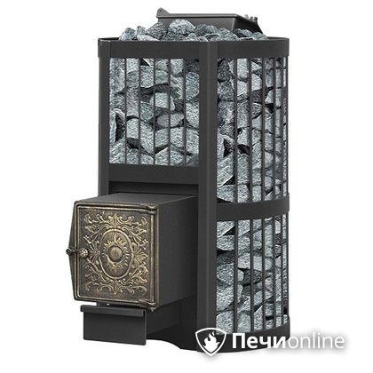 Дровяная банная печь Везувий Ураган Стандарт 22 (ДТ-4) с закрытой каменкой чугун в Бердске