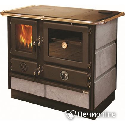 Отопительно-варочная печь MBS Thermo Magnum Stone R с теплообменником и духовым шкафом в Бердске
