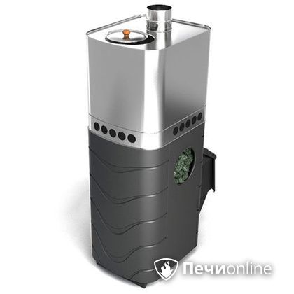 Дровяная банная печь TMF Бирюса 2013 Carbon антрацит с закрытой каменкой в Бердске