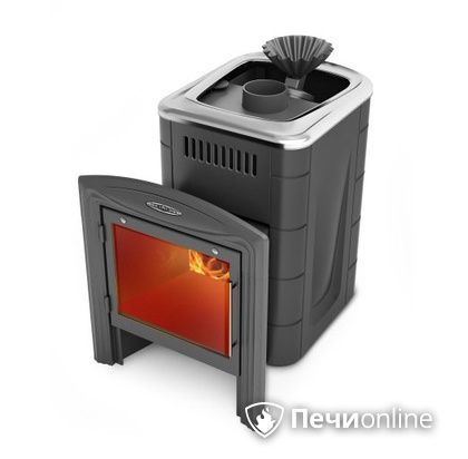 Дровяная банная печь TMF Гейзер Мини 2016 Inox Витра ЗК антрацит в Бердске